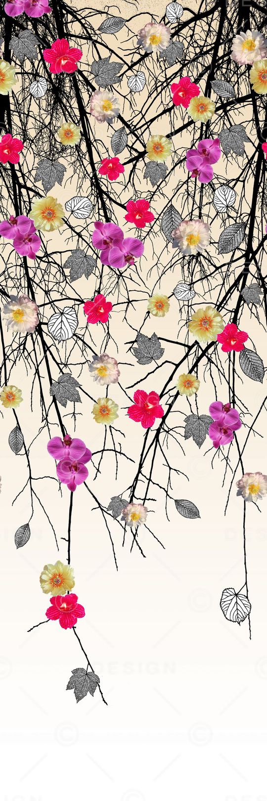 摄影写实花卉印花华亿平台图片