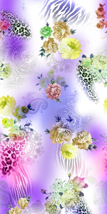 305781-定位花卉花朵豹纹动物纹佩斯利组合