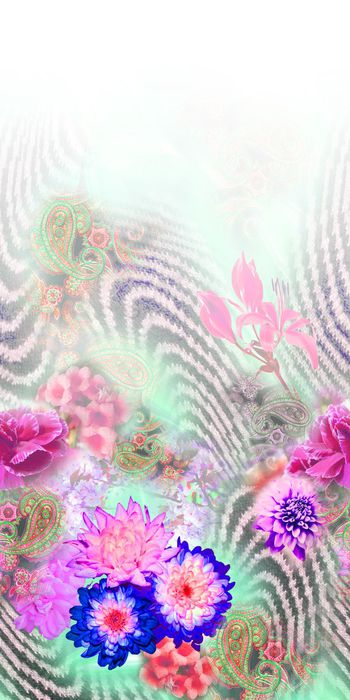 305784-定位花卉花朵佩斯利组合