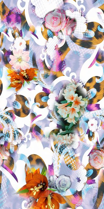 305808-定位花卉花朵佩斯利几何动物纹组合