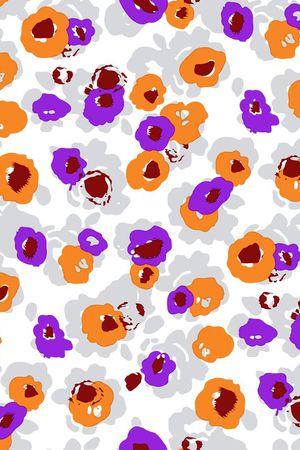 手绘水彩花卉印花华亿平台图片