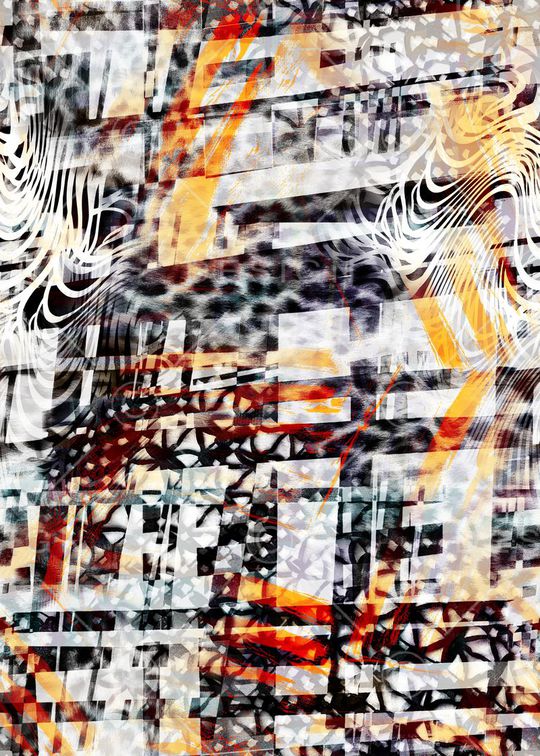 几何波纹印花华亿平台图片