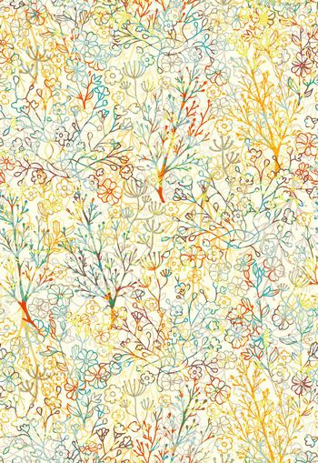 306024-WT289线条花卉丛林植物满布华亿平台