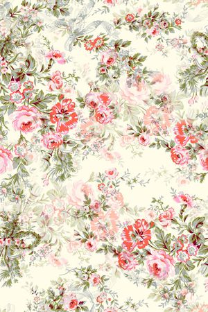 手绘水彩花卉印花华亿平台图片