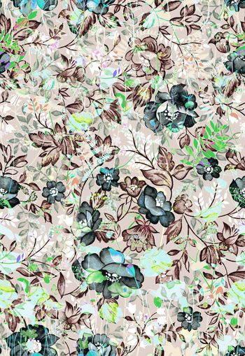 306050-神秘变幻花卉森林植物乱花华亿平台