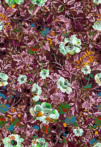 306051-神秘变幻花卉森林植物乱花华亿平台