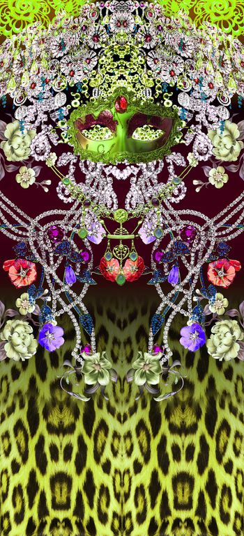 306097-定位对称珠宝宝石动物纹组合