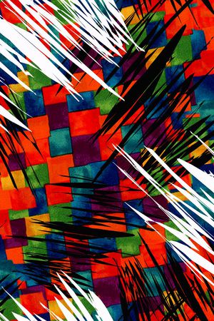 几何格子印花华亿平台图片