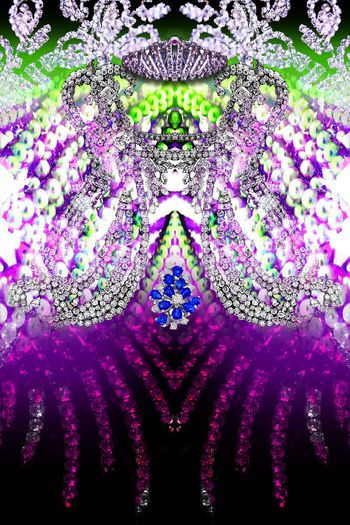 306106-多彩闪亮对称珠宝宝石组合