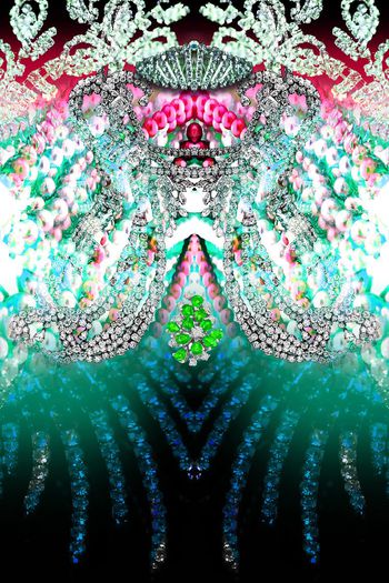 306107-多彩闪亮对称珠宝宝石组合