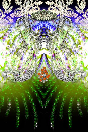 306108-多彩闪亮对称珠宝宝石组合