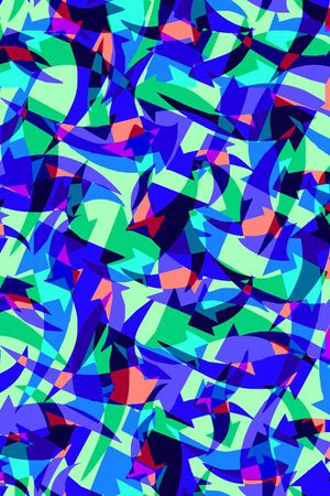 几何色块印花华亿平台图片