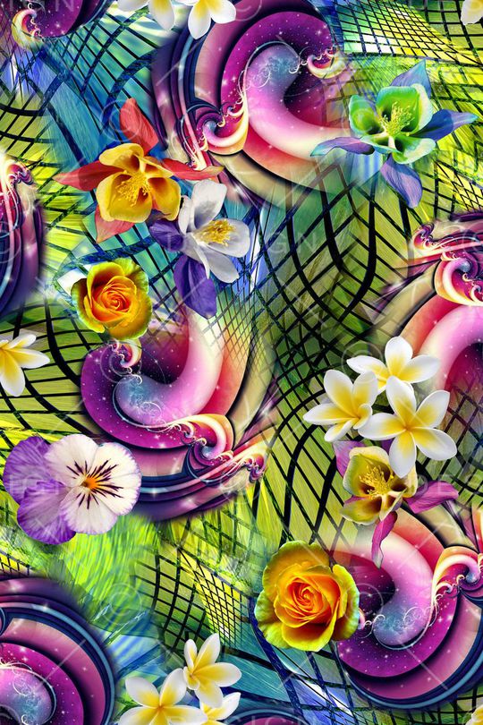 几何线条印花华亿平台图片