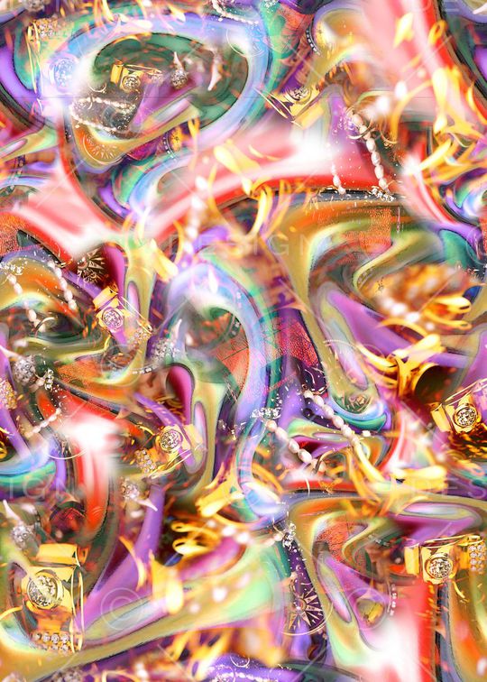 抽象印花华亿平台图片