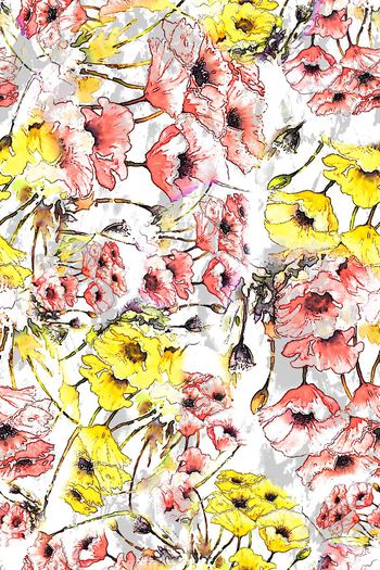 306487-水彩花卉花朵组合