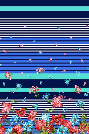 几何横条纹印花华亿平台图片