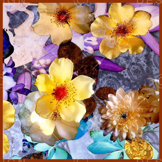 摄影写实花卉印花华亿平台图片