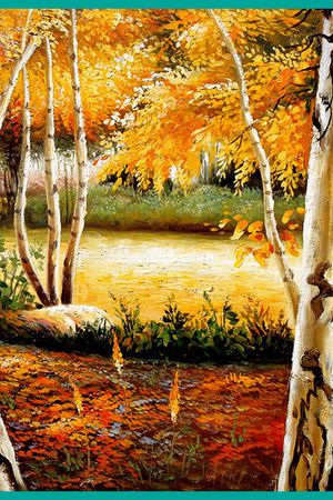 油画风景印花华亿平台图片