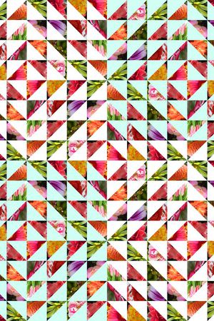 几何图形印花华亿平台图片