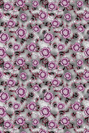 复古花卉印花华亿平台图片