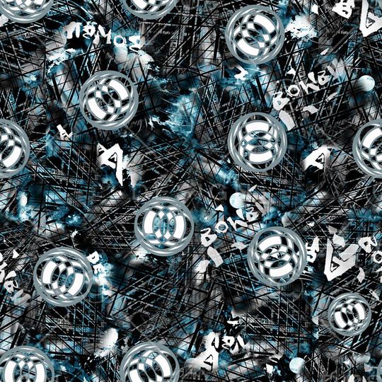 几何线条印花华亿平台图片