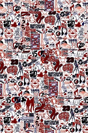 手绘漫画风印花华亿平台图片