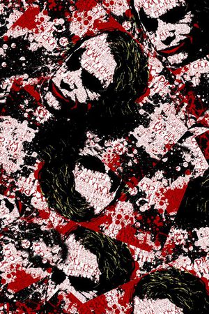 血腥人像印花华亿平台图片