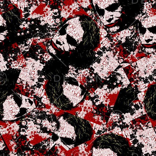 血腥人像印花华亿平台图片