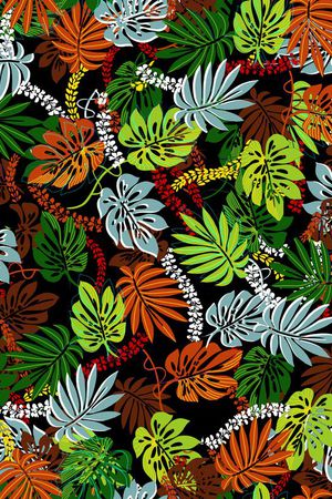 水彩树叶印花华亿平台图片