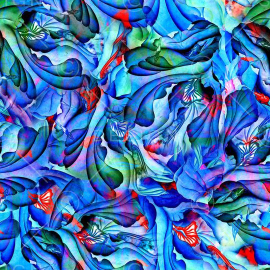 手绘水彩印花华亿平台图片