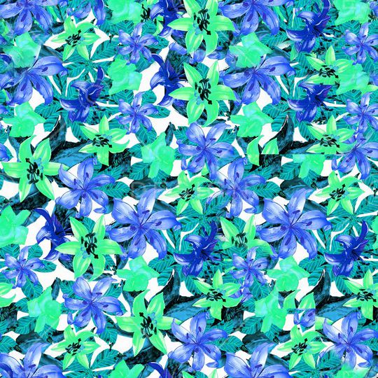 手绘水彩花卉印花华亿平台图片