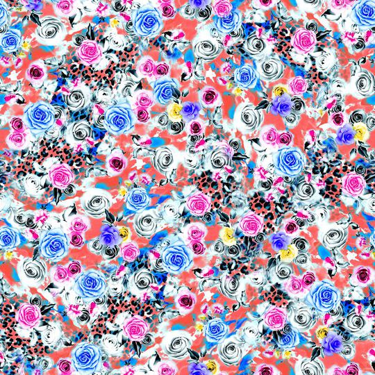 摄影写实花卉印花华亿平台图片