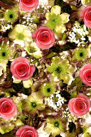 摄影写实花卉印花华亿平台图片