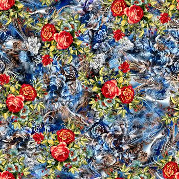 佩斯利涡旋纹印花华亿平台图片