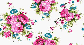 水彩花卉印花华亿平台图片