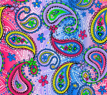 佩斯利涡旋纹印花华亿平台图片