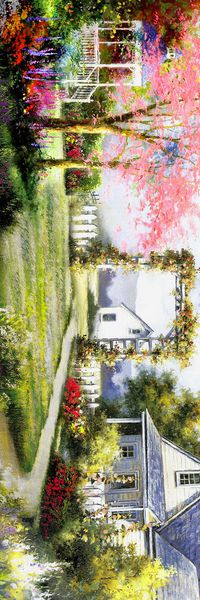 油画风景印花华亿平台图片