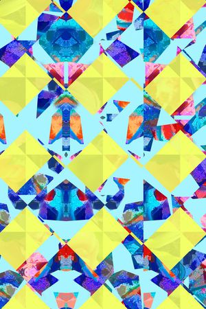 几何图形印花华亿平台图片