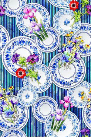 竖条纹印花华亿平台图片