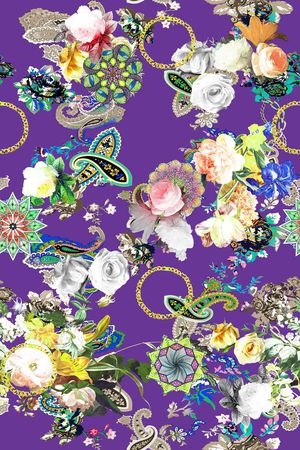 佩斯利涡旋纹印花华亿平台图片