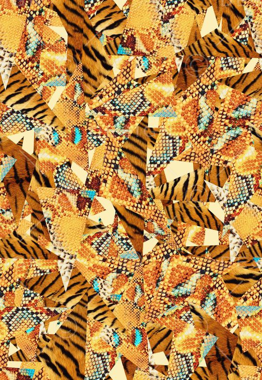 蛇皮纹印花华亿平台图片