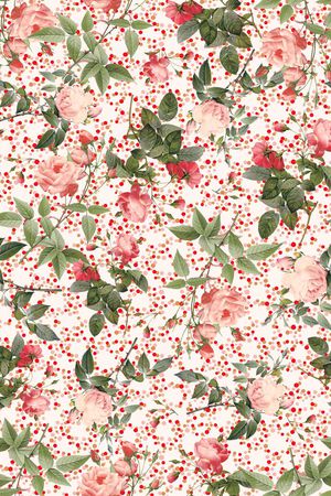 水彩花卉印花华亿平台图片