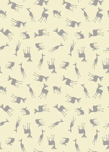 307136-乱花满布动物麋鹿剪影排列印花华亿平台