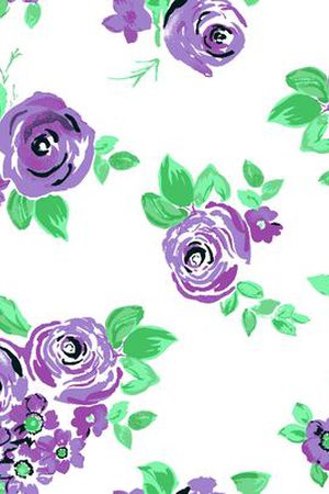 手绘水彩花卉印花华亿平台图片