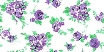 手绘水彩花卉印花华亿平台图片