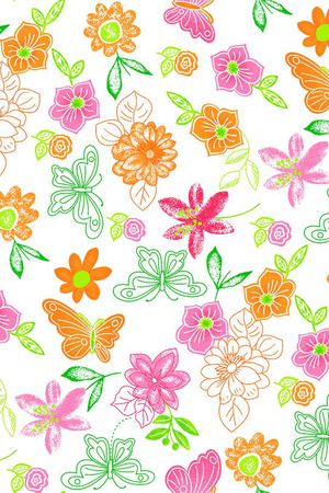 手绘水彩花卉印花华亿平台图片