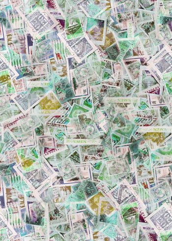 307153-斑驳邮票满布排列休闲印花华亿平台