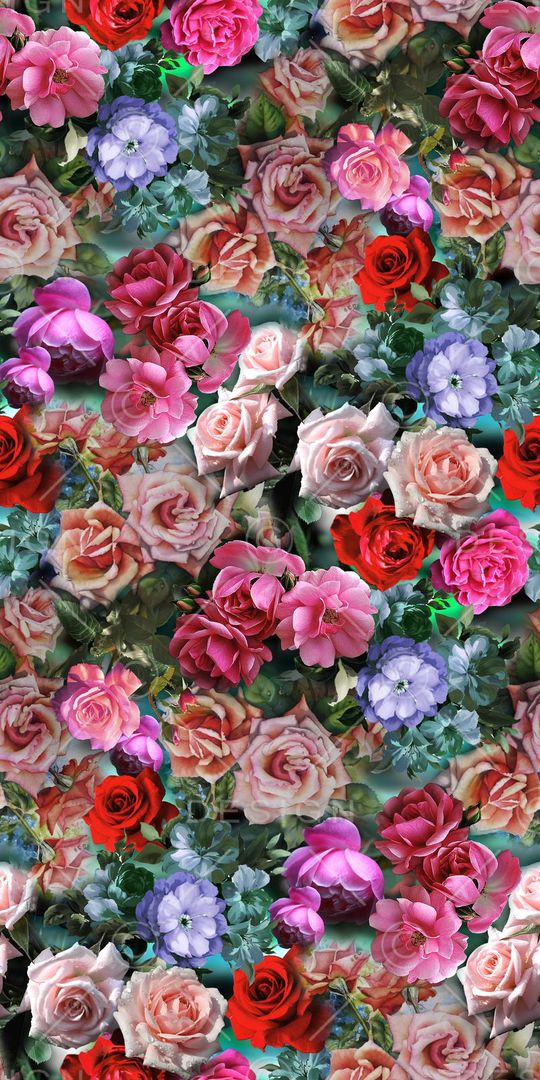 摄影写实花卉印花华亿平台图片