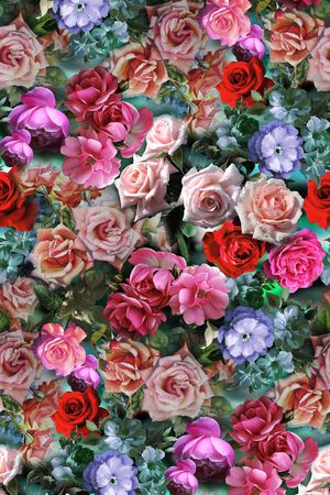 摄影写实花卉印花华亿平台图片