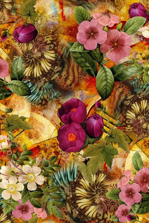 油画花卉印花华亿平台图片